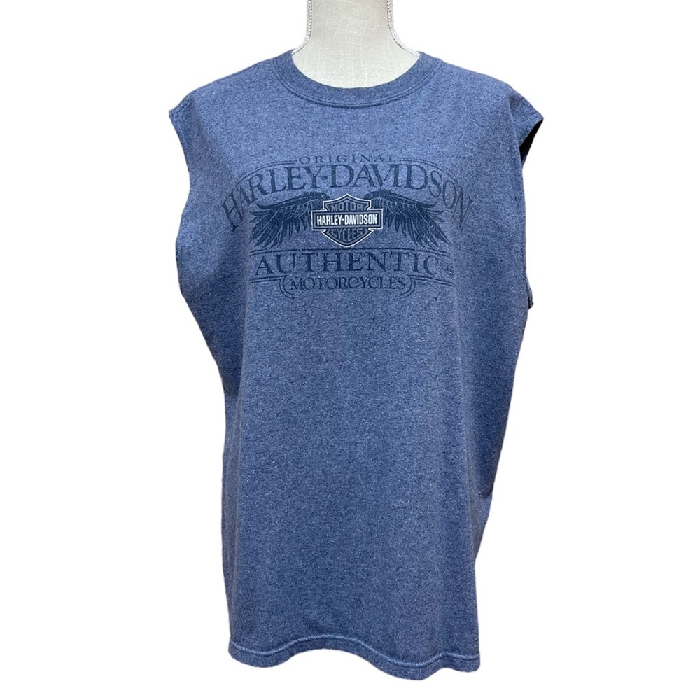HARLEY-DAVIDSON Men’s/Unisex Blue Muscle Tank Top Size XL